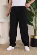 Erkek Beli Lastikli Pileli Baggy Pantolon resmi